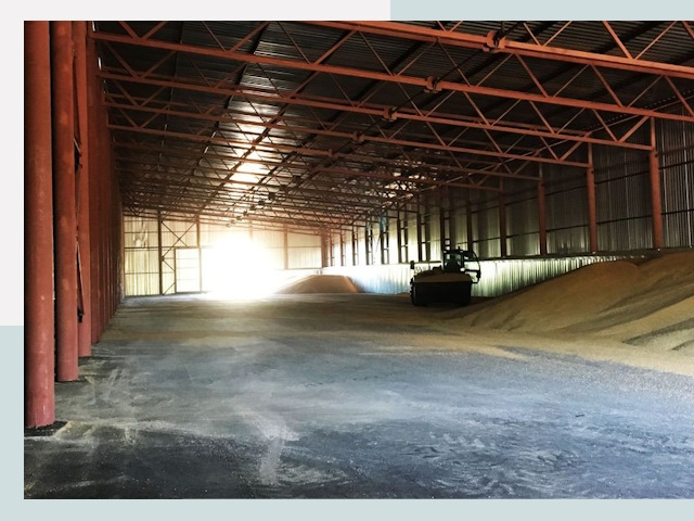 Строительство зернохранилищ в Щербинке