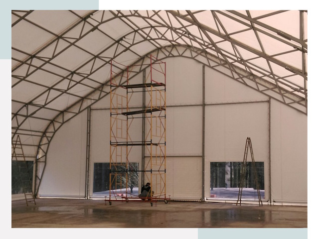 Шатровые ангары в Щербинке