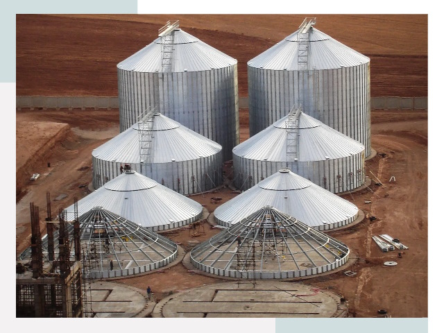 Строительство зерновых силосов в Щербинке