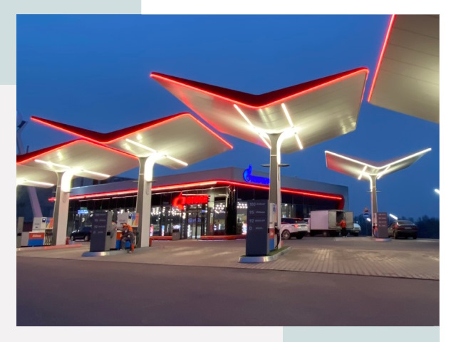 Навесы для АЗС в Щербинке