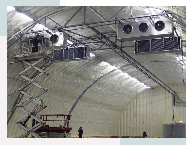 Оснащение ангаров в Щербинке