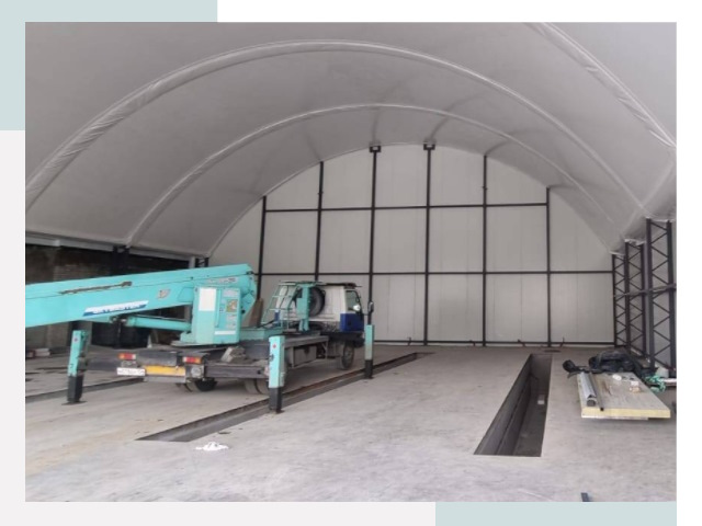 Внутреннее оснащение ангаров в Щербинке