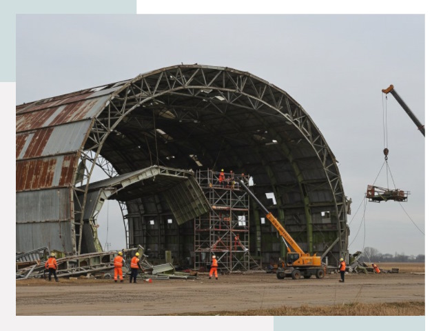 Демонтаж ангаров в Щербинке